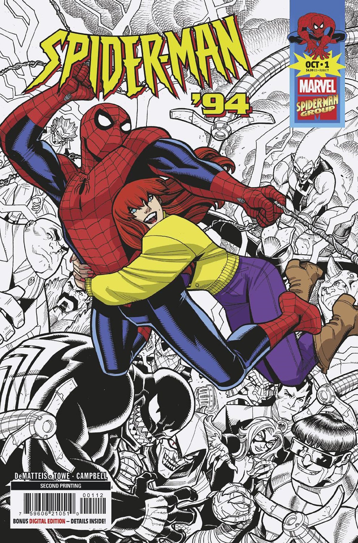 Spider Man '94 #1 Nick Bradshaw 2 Nd Printing Variant