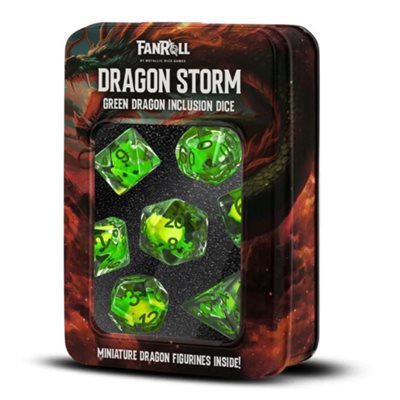 Dragon Storm Resin Green Dragon Inclusion 7pc Set
