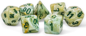 Marble Green/Dark Green Mega-Hedral 7-Die Set