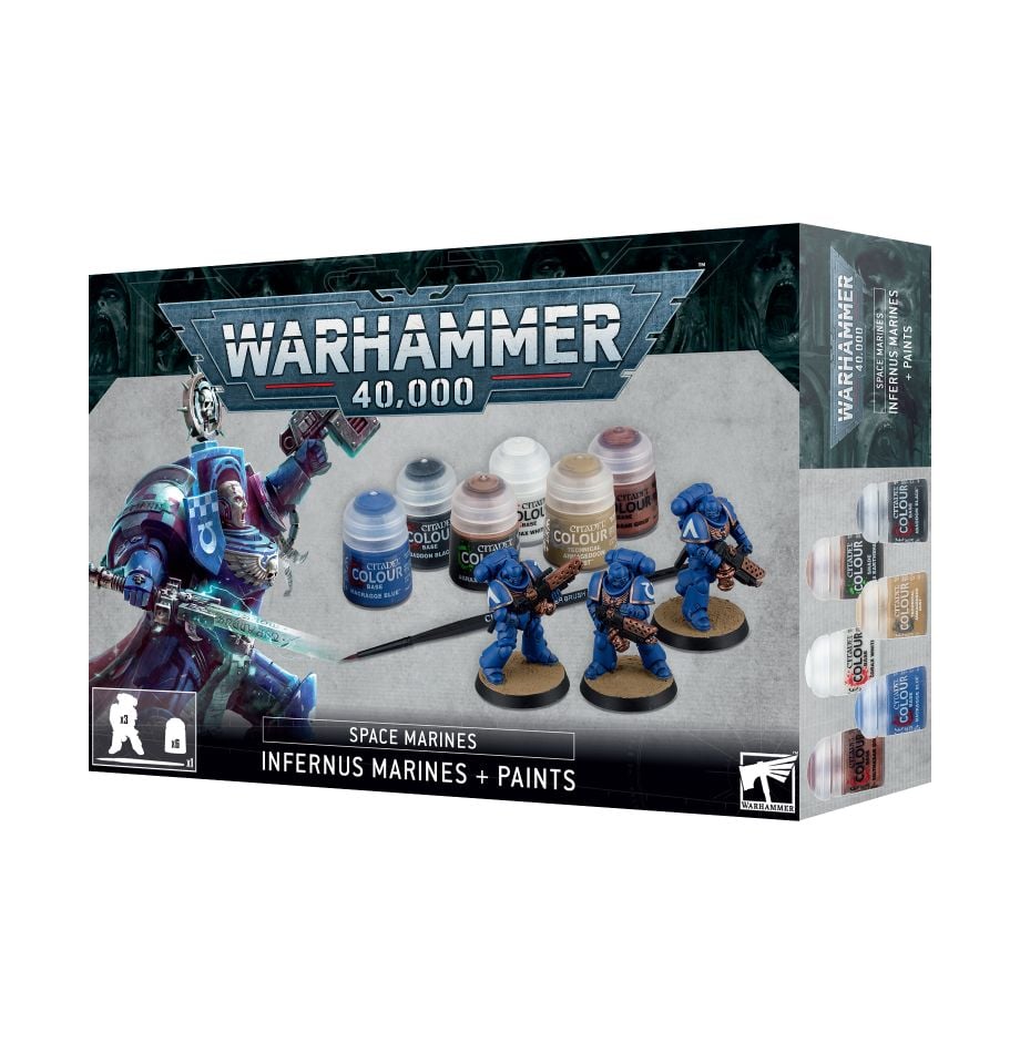 Warhammer 40K Infernus Marines + Paints Set