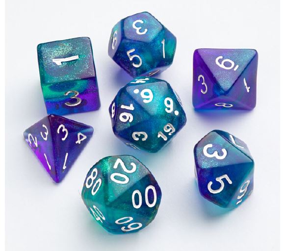 Galaxy Series Neptune 7pc Dice Set