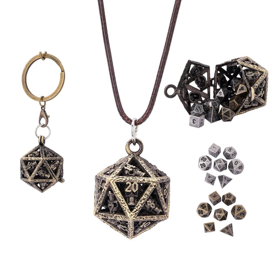 Grimskull's D20 Locket Gift Set Ancient Gold