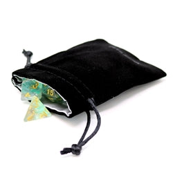 Velvet Dice Bag - Black 3x4"