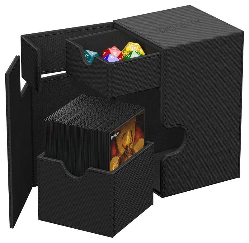 Ultimate Guard Xenoskin Flip'n'Tray 100+ (Black) Deckbox