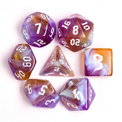 Amethyst Sunset Dice Set Set of 7