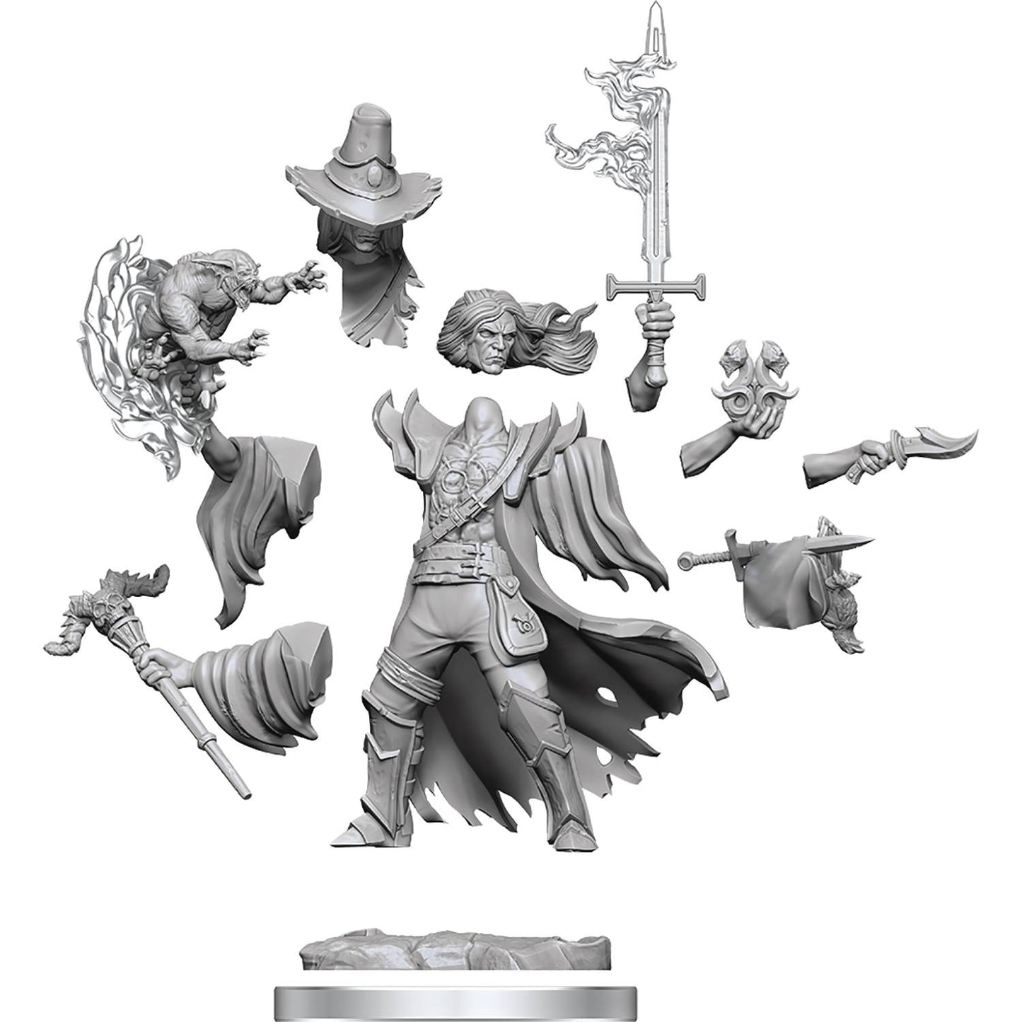 D&D Frameworks Human Warlock Male Miniature