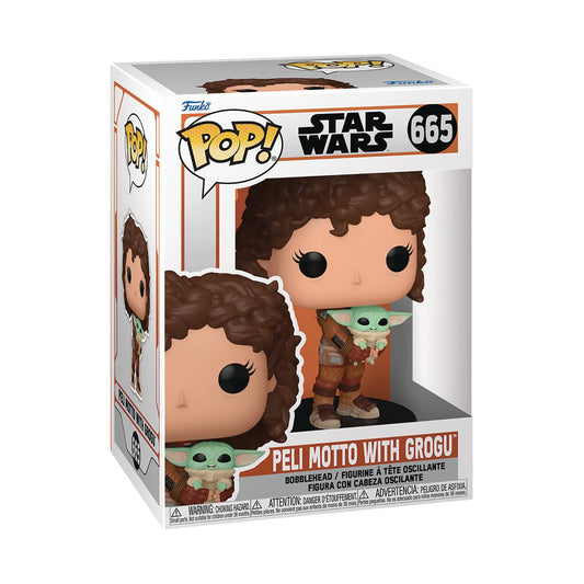 Pop Star Wars Mandalorian Peli Motto with Grogu