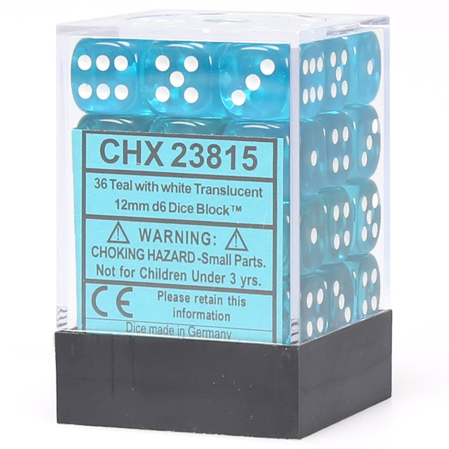 Translucent 36D6 Teal with White